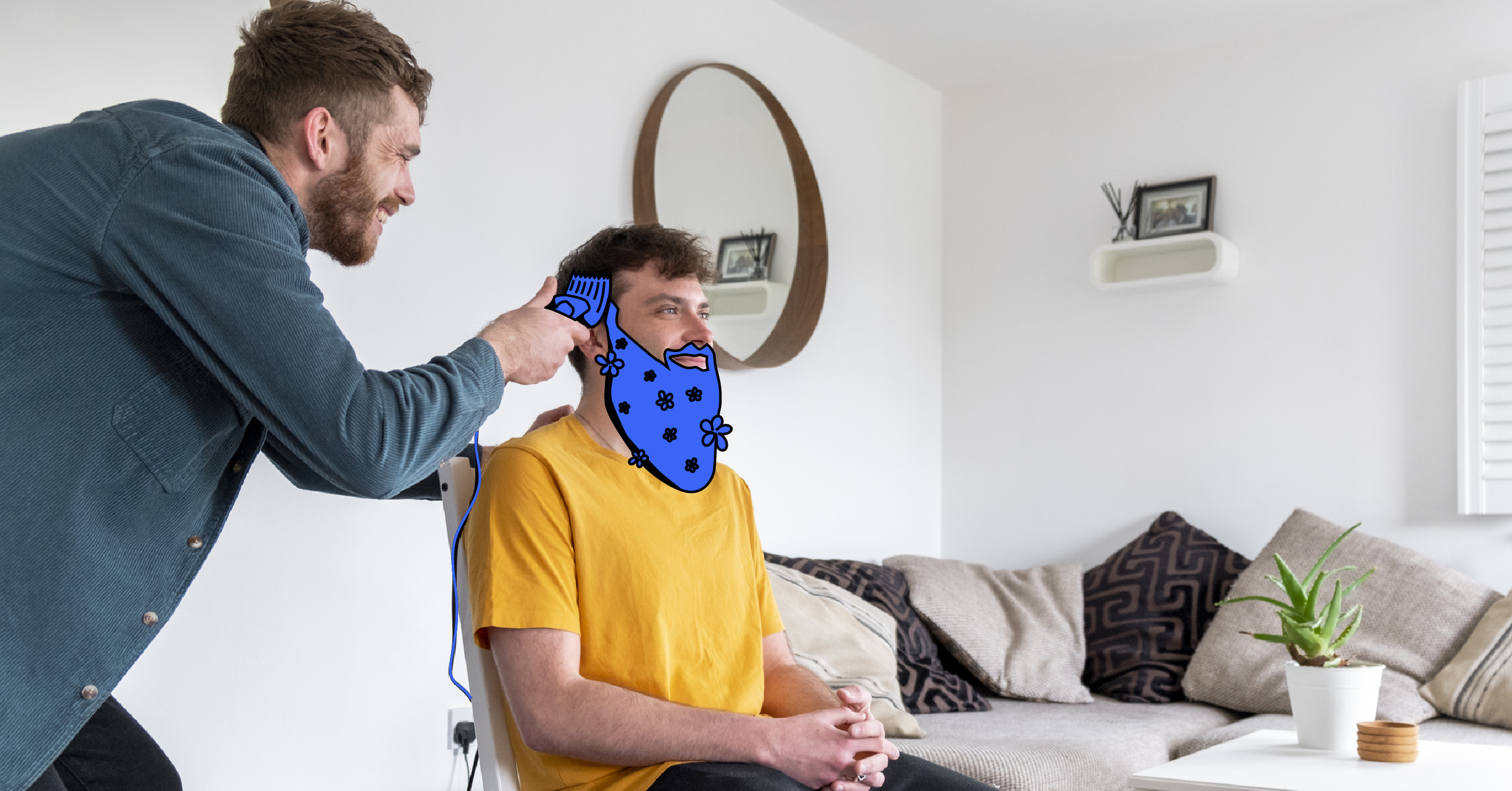 Tasker performing a Hairdressers job.